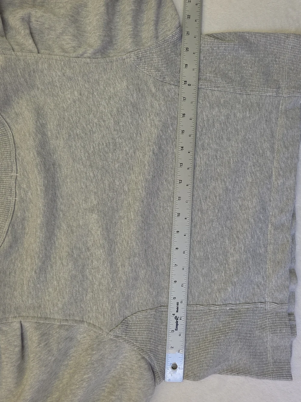Aerie Puff Sleeve Cropped Top Womens XL Gray Knit Casual Short Sleeve - Picture 7 of 9